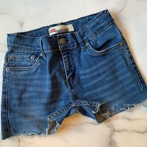 LEVIS 511 SLIM DENIM SHORTS FRAY HEM ADJUSTABLE 10